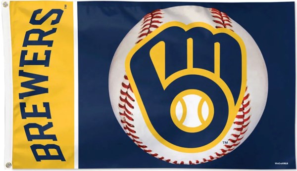 Milwaukee Brewers Baseball 3x5ft Flag