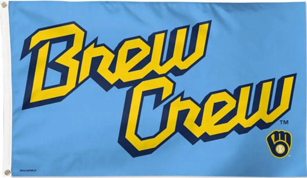 Milwaukee Brewers Brew Crew Retro 3x5ft Flag