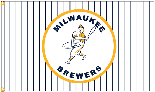 Milwaukee Brewers Beer Barrelman 3x5ft Flag