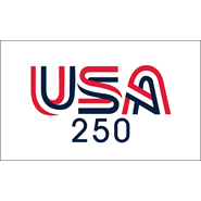 USA 250 White 3x5ft Nylon Flag
