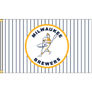 Milwaukee Brewers Beer Barrelman 3x5ft Flag